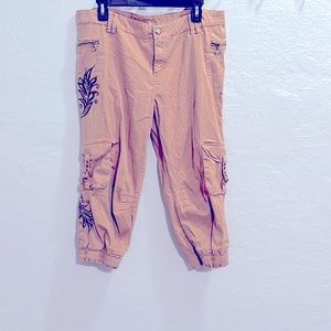 Anisette Women’s Khaki Cargo Ankle Pants - Size 13